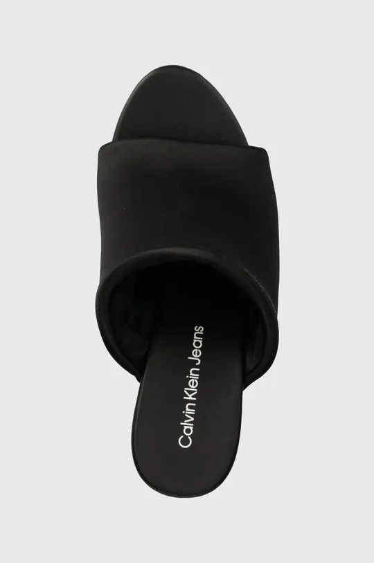 чорний Шльопанці Calvin Klein Jeans WEDGE SANDAL SAT NYL DC