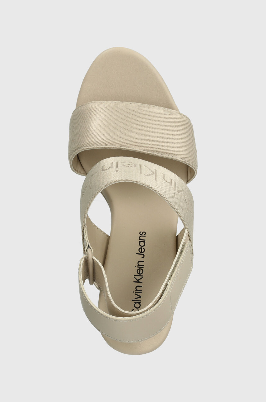 Sandalen Calvin Klein Jeans Wedge Sandal Webbing YW0YW01073 Écru Sandalen Calvin Klein Jeans Wedge Sandal Webbing YW0YW01073 Écru