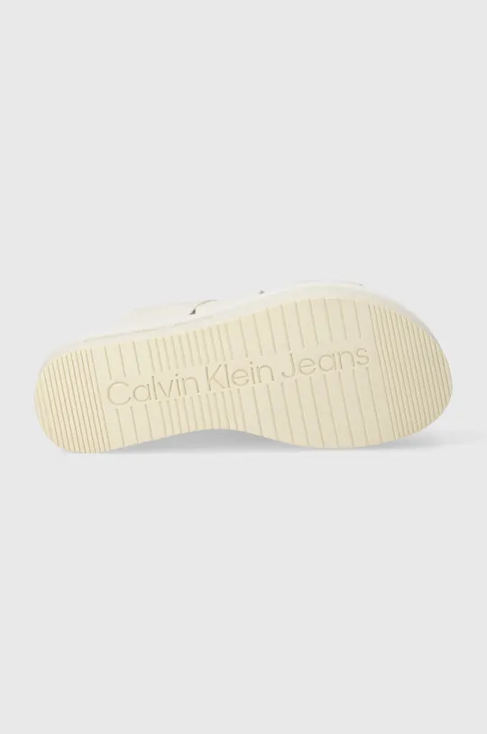 Šľapky Calvin Klein Jeans FLATFORM SANDAL WEBBING IN MR Dámsky