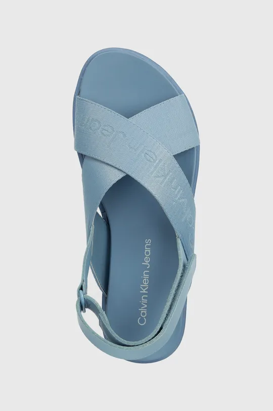 modrá Sandále Calvin Klein Jeans FLATFORM SANDAL SLING IN MR