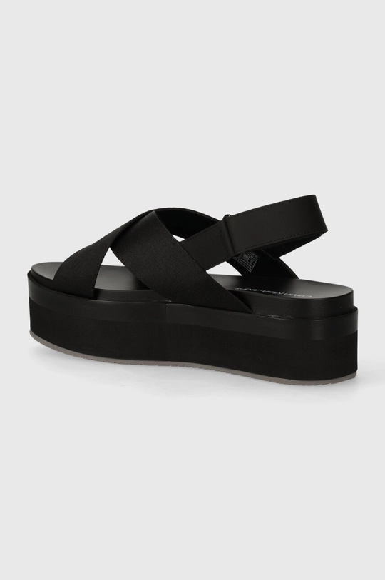 Sandali Calvin Klein Jeans FLATFORM SANDAL SLING IN MR Zunanjost: Tekstilni material, Naravno usnje Notranjost: Sintetični material Podplat: Sintetični material