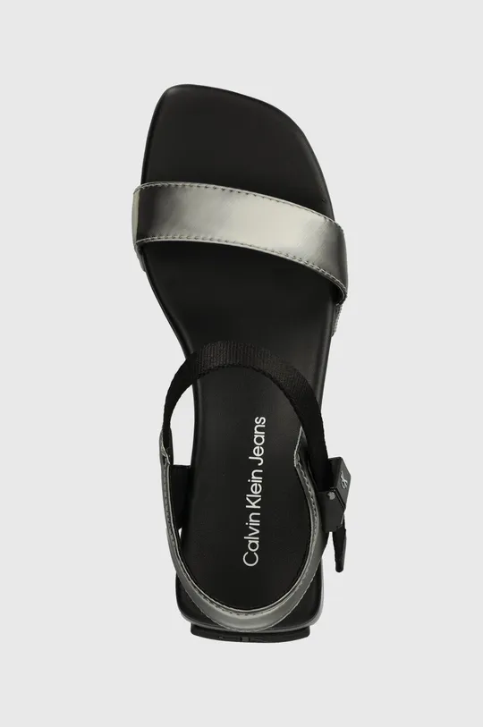 μαύρο Σανδάλια Calvin Klein Jeans WEDGE BLOCK SANDAL METALLIC DC WEDGE BLOCK SANDAL METALLIC DC