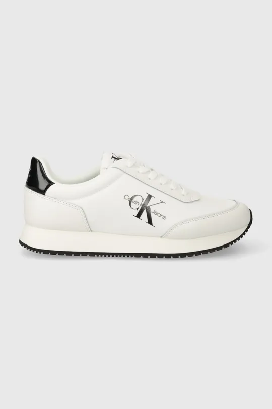 bianco Calvin Klein Jeans sneakers RUNNER LOW LACE MIX ML MET Donna
