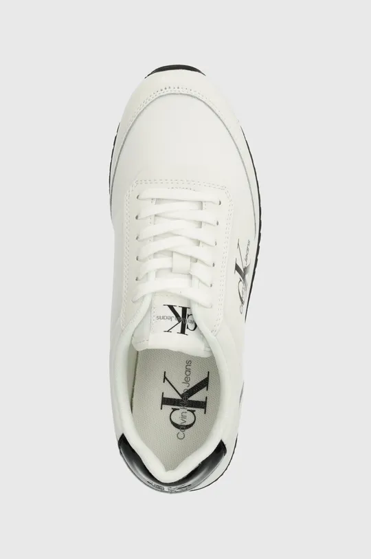 biały Calvin Klein Jeans sneakersy RUNNER LOW LACE MIX ML MET