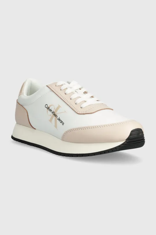 Calvin Klein Jeans sneakersy RUNNER LOW LACE MIX ML MET beżowy