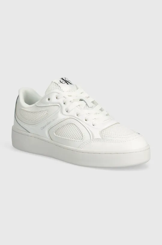 bianco Calvin Klein Jeans sneakers BASKET CUPSOLE LOW MIX IN MET Donna