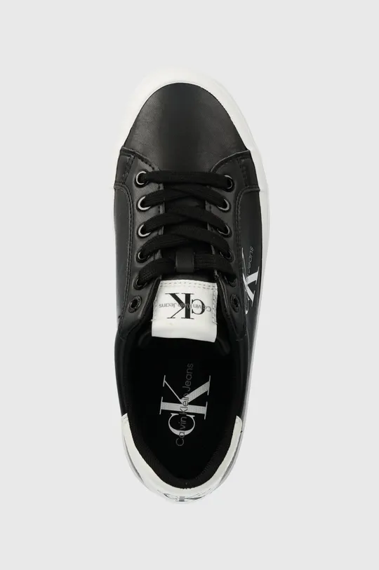 czarny Calvin Klein Jeans sneakersy BOLD VULC FLATF LACE LTH MET