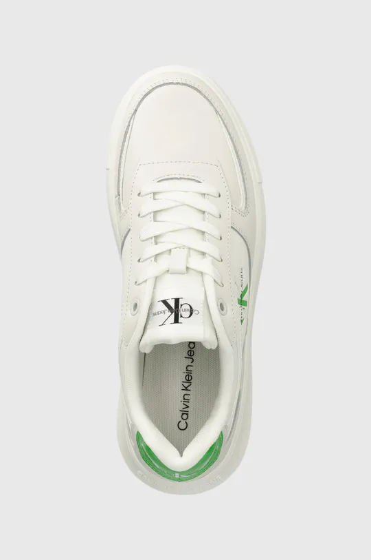 λευκό Δερμάτινα αθλητικά παπούτσια Calvin Klein Jeans CHUNKY CUPSOLE