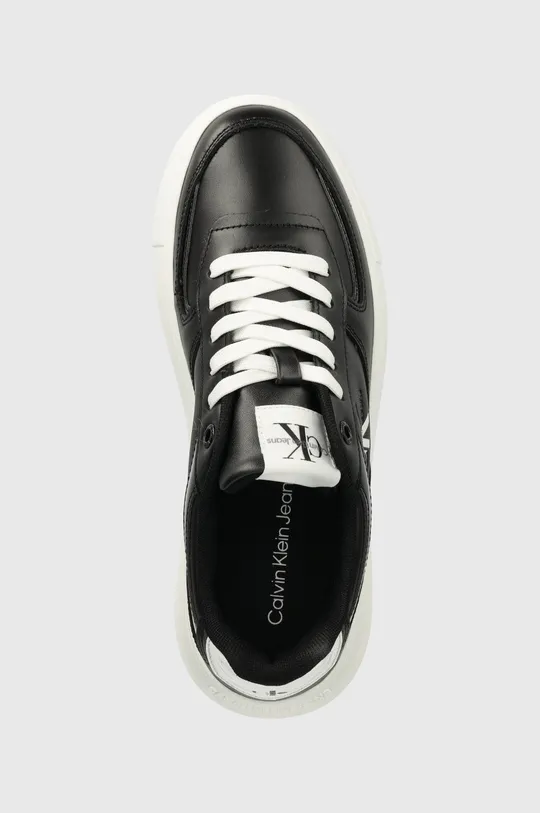 μαύρο Δερμάτινα αθλητικά παπούτσια Calvin Klein Jeans CHUNKY CUPSOLE