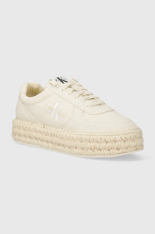 beżowy Calvin Klein Jeans espadryle ESPADRILLE SNEAKER CS BTW Damski