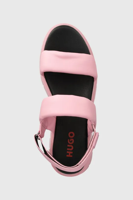 рожевий Шкіряні сандалі HUGO Kris