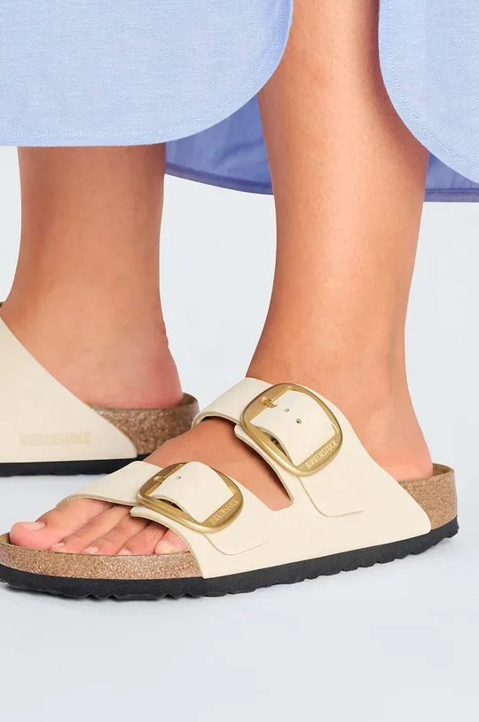 Birkenstock natikači iz nubuka Arizona Big Buckle