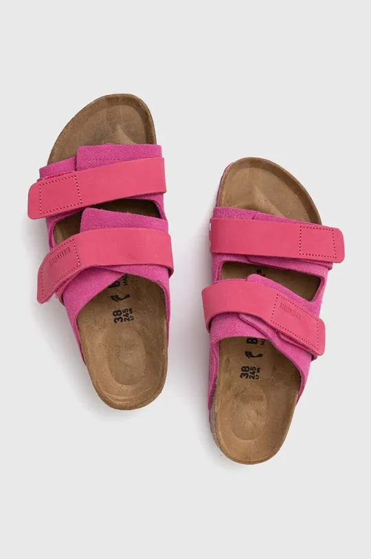 Birkenstock papuci din piele Uji roz