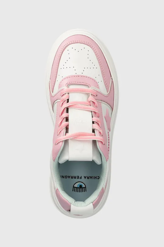 różowy Chiara Ferragni sneakersy skórzane Sneakers School