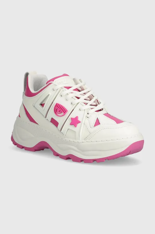 ροζ Δερμάτινα αθλητικά παπούτσια Chiara Ferragni Eyefly Sneakers Γυναικεία