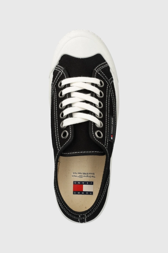 μαύρο Πάνινα παπούτσια Tommy Jeans TJW FOXING SNEAKER CANVAS