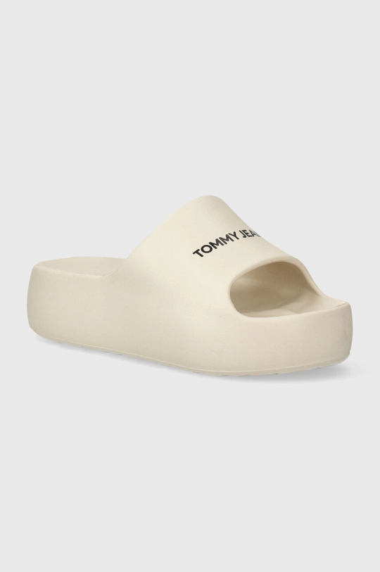 beżowy Tommy Jeans klapki TJW CHUNKY FLATFORM SLIDE Damski