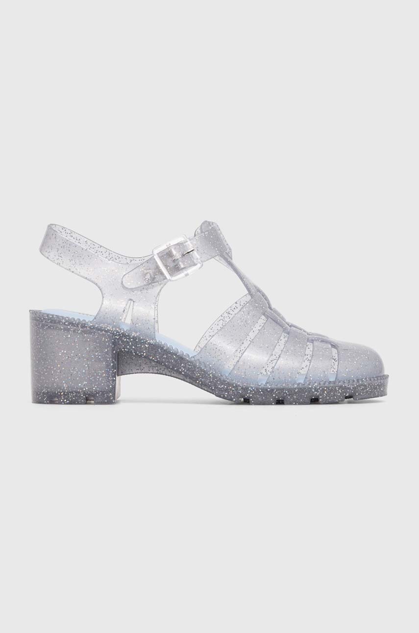Melissa Damen Id Heel Ad Sandalen Mit Absatz – Schwarz, Größe 39 EU, Aus PVC, Mit Spangen-Verschluss
