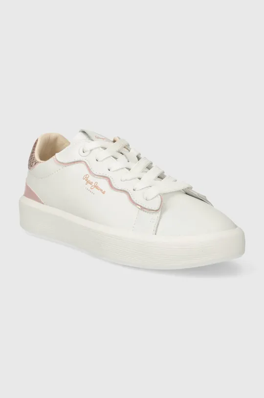 Δερμάτινα αθλητικά παπούτσια Pepe Jeans PLS00006 λευκό