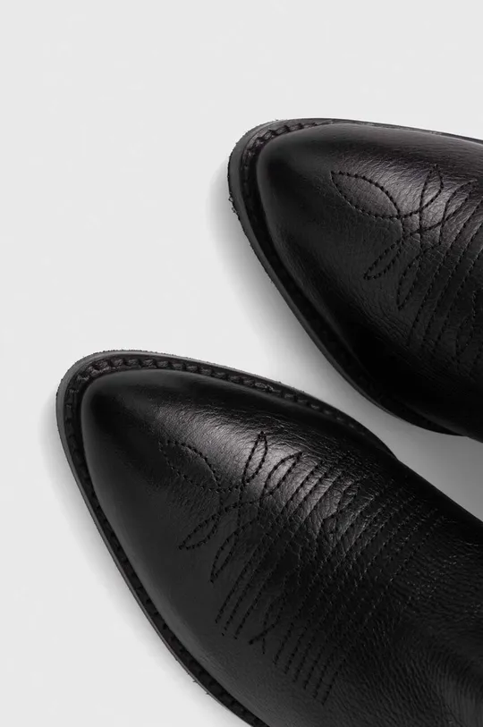 črna Usnjeni kavbojski škornji Pepe Jeans APRIL BASS