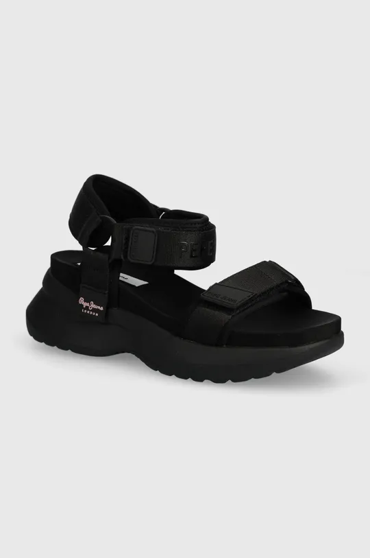 čierna Sandále Pepe Jeans PLS90653 Dámsky