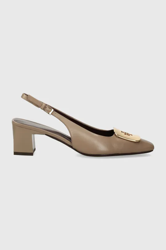 Δερμάτινα γοβάκια Tory Burch Georgia Slingback μπεζ