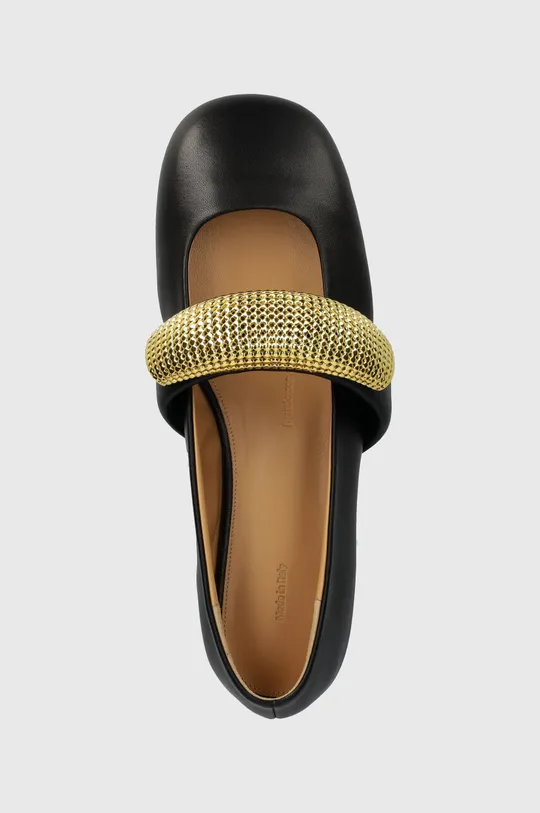 black JW Anderson leather ballet flats Ballerina Popcorn