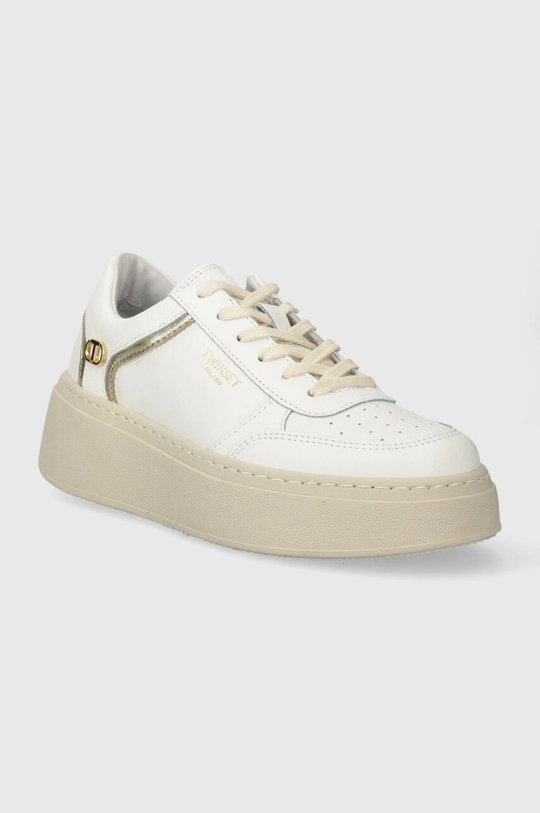 Twinset sneakers in pelle bianco