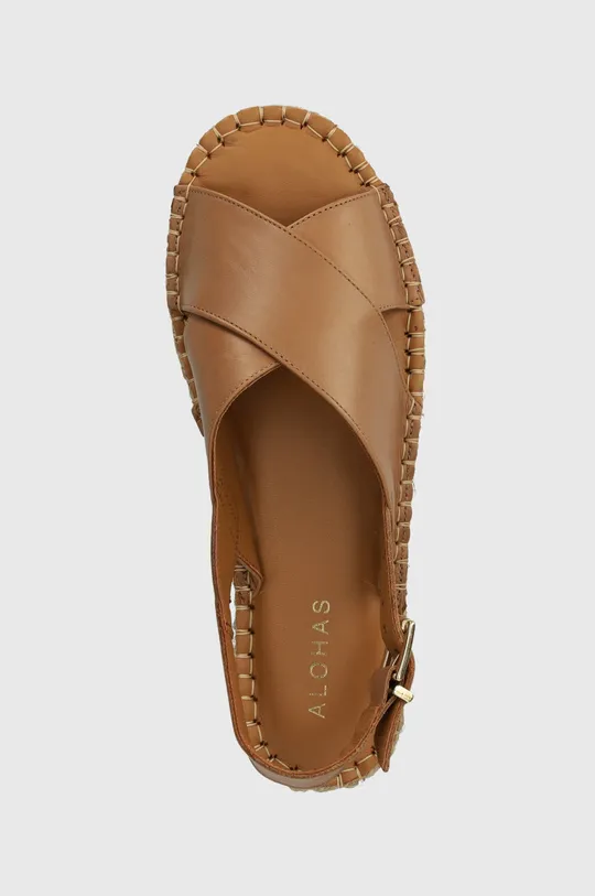 hnedá Kožené sandále Alohas Crossed