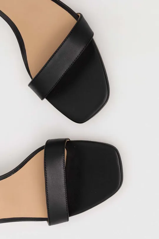 čierna Kožené sandále Lauren Ralph Lauren Logan