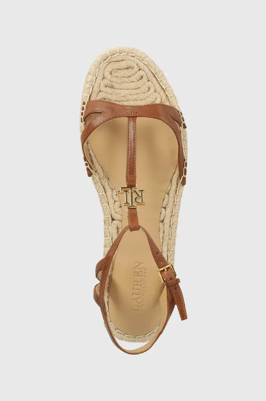 hnedá Kožené sandále Lauren Ralph Lauren Payton