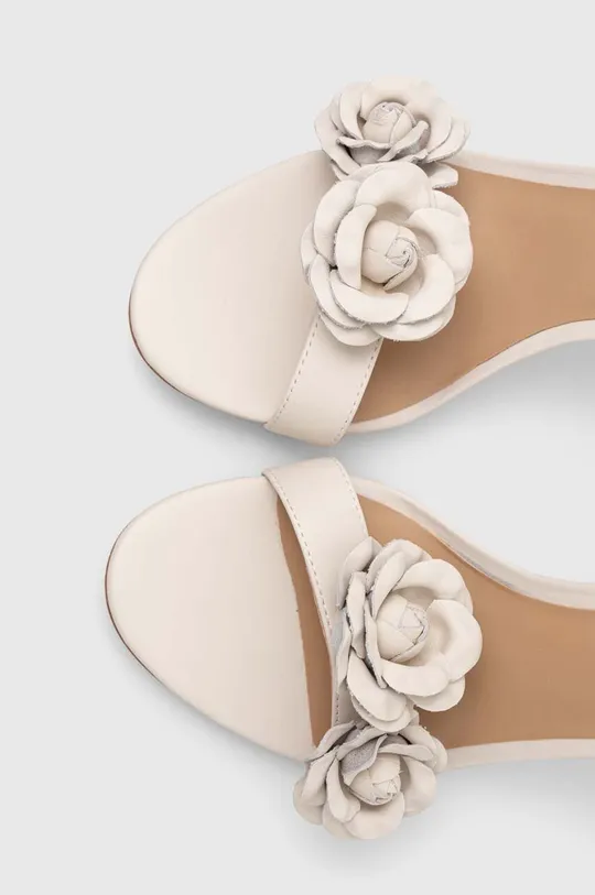 biela Kožené sandále Lauren Ralph Lauren Allie