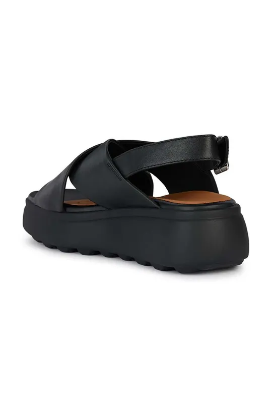 čierna Kožené sandále Geox D SPHERICA EC4.1 S