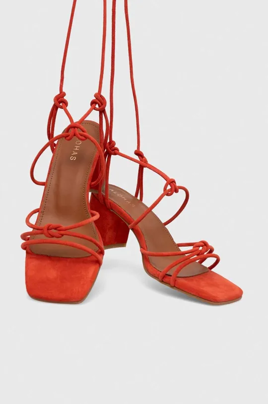 Semišové sandále Alohas Paloma oranžová