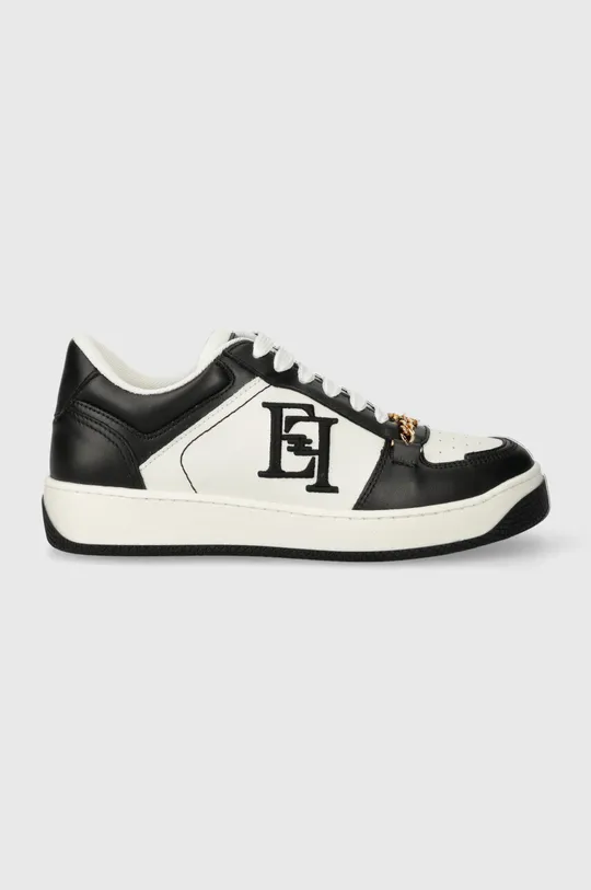 μαύρο Δερμάτινα αθλητικά παπούτσια Elisabetta Franchi 0 Γυναικεία