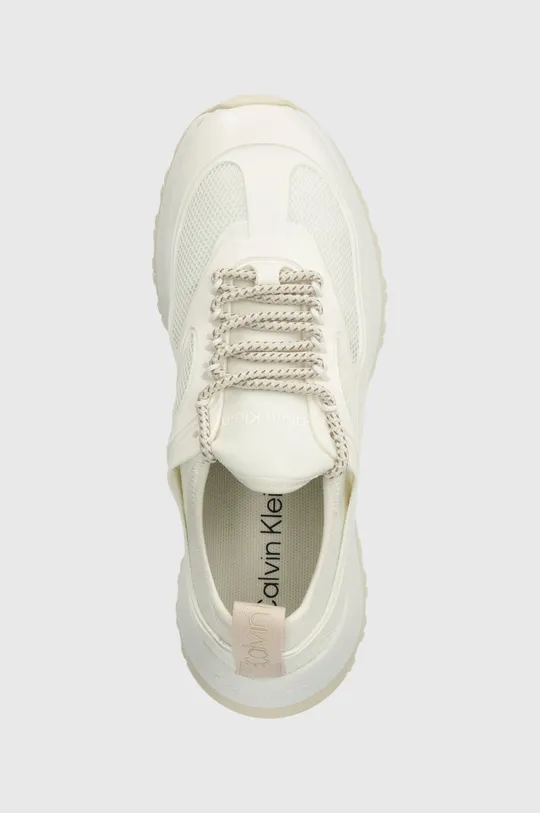 biały Calvin Klein sneakersy RUNNER LACE UP CAGING