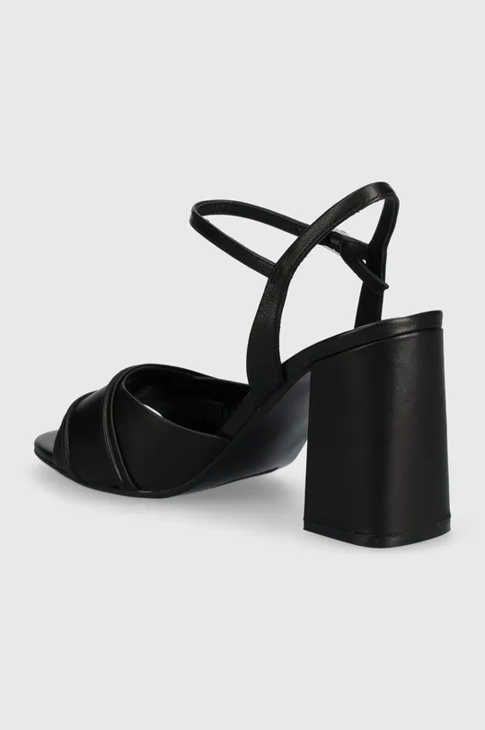 Usnjeni sandali Calvin Klein HEEL SANDAL 85 RELOCK LTH Zunanjost: Naravno usnje Notranjost: Naravno usnje Podplat: Sintetični material