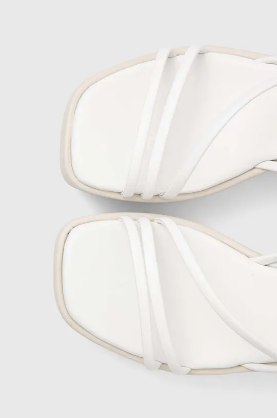 Calvin Klein sandały skórzane WEDGE SANDAL 30 LTH Damski