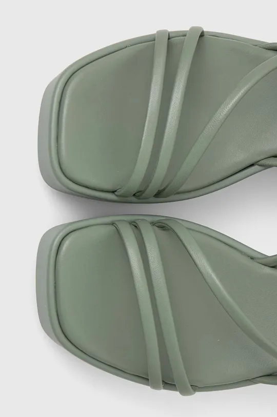 Kožené sandále Calvin Klein WEDGE SANDAL 30 LTH Dámsky
