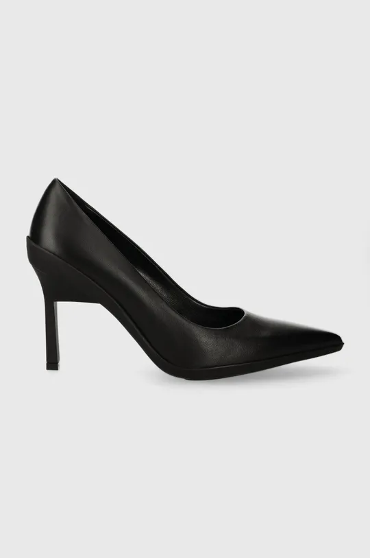 чорний Шкіряні туфлі Calvin Klein HEEL PUMP 90 LEATHER Жіночий