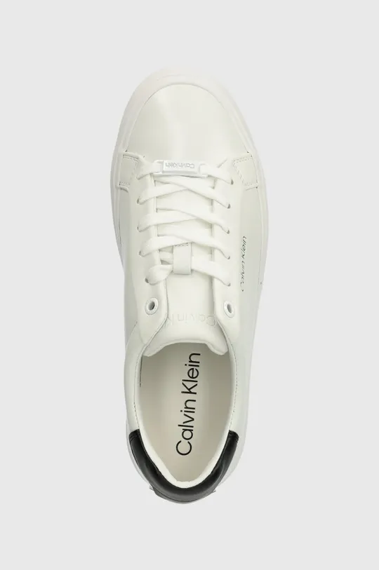 biały Calvin Klein sneakersy VULCANIZED LACE UP LTH