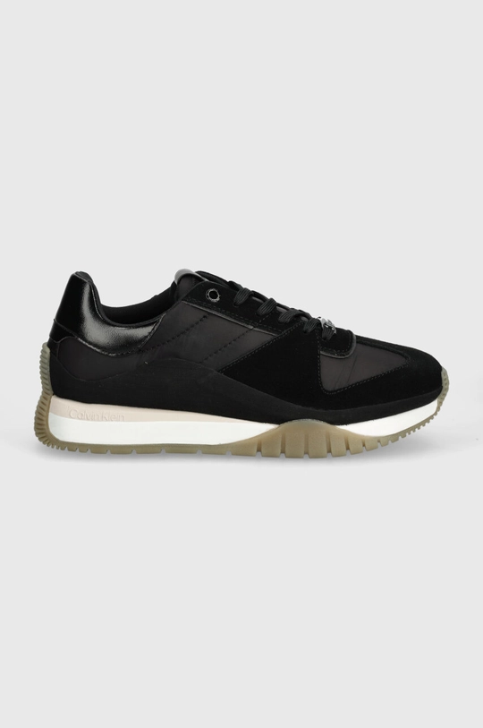 Tenisice Calvin Klein RUNNER LACE UP LTH/NYLON crna