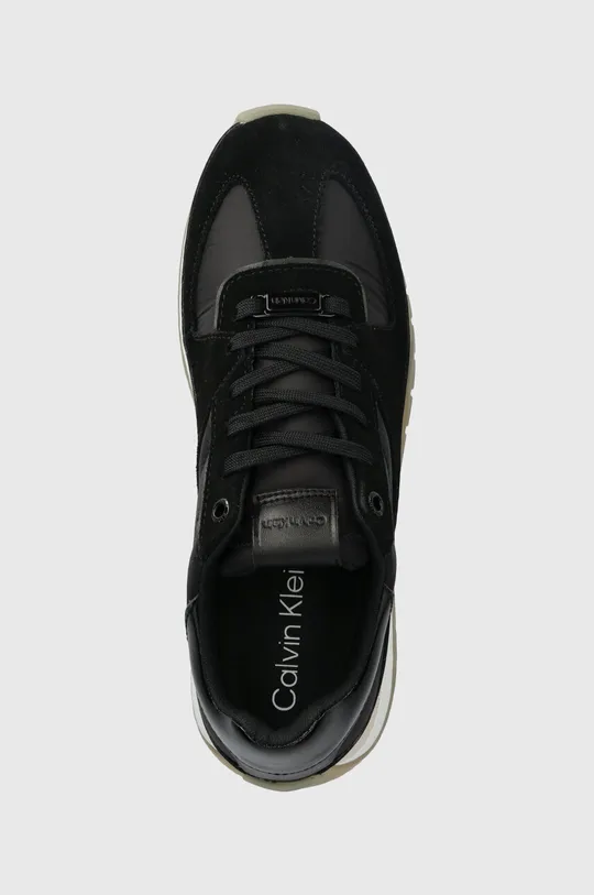 nero Calvin Klein sneakers RUNNER LACE UP LTH/NYLON