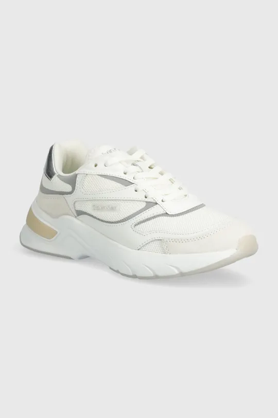 beżowy Calvin Klein sneakersy RUNNER LACE UP MESH Damski