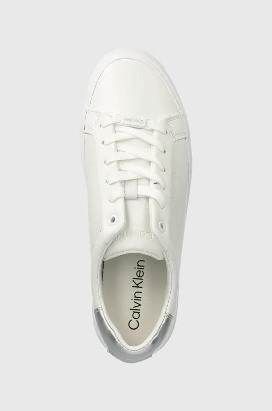 λευκό Δερμάτινα αθλητικά παπούτσια Calvin Klein VULCANIZED LACE UP LTH