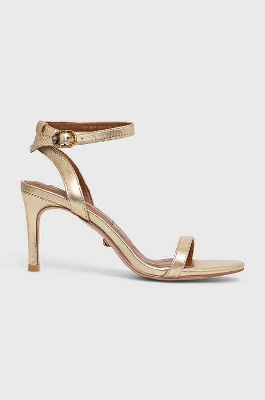 золотой Кожаные сандалии Kurt Geiger London Mayfair Strappy Sandal Женский