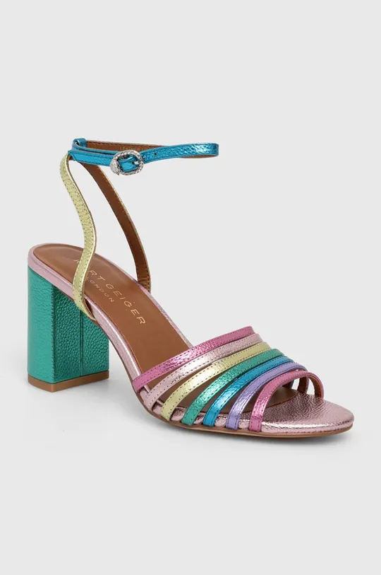 multicolore Kurt Geiger London sandali in pelle Pierra Block Sandal Donna
