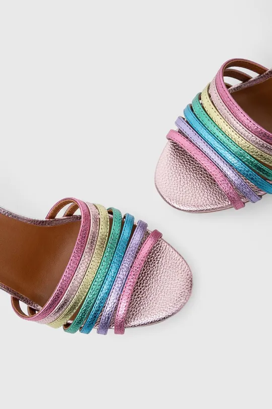 multicolore Kurt Geiger London sandali in pelle Pierra Block Sandal