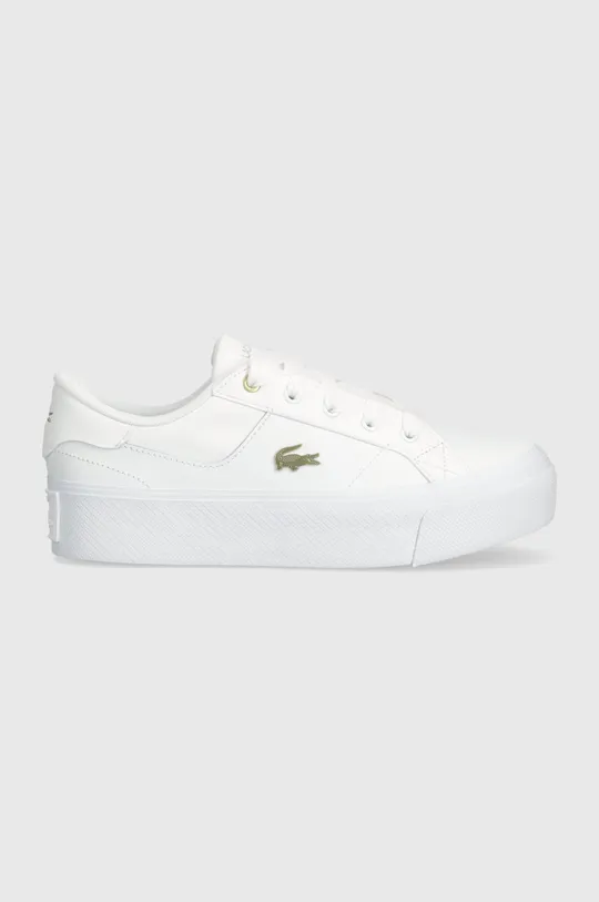 biały Lacoste sneakersy Ziane Platform Logo Leather Damski