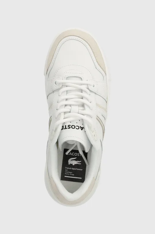 biały Lacoste sneakersy skórzane L002 Evo Logo Tongue Leather